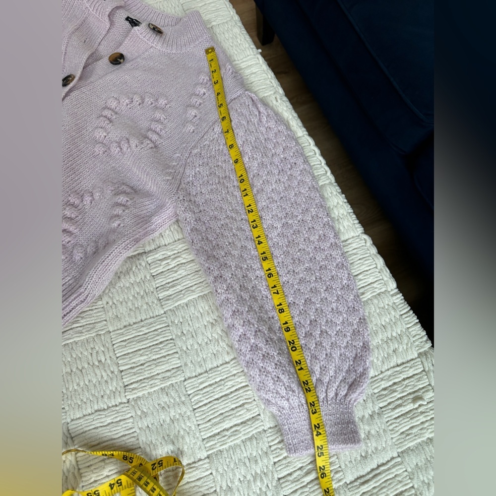 Who what wear chunky bobble stitch button front cardigan sweater - Picture 7 of 7